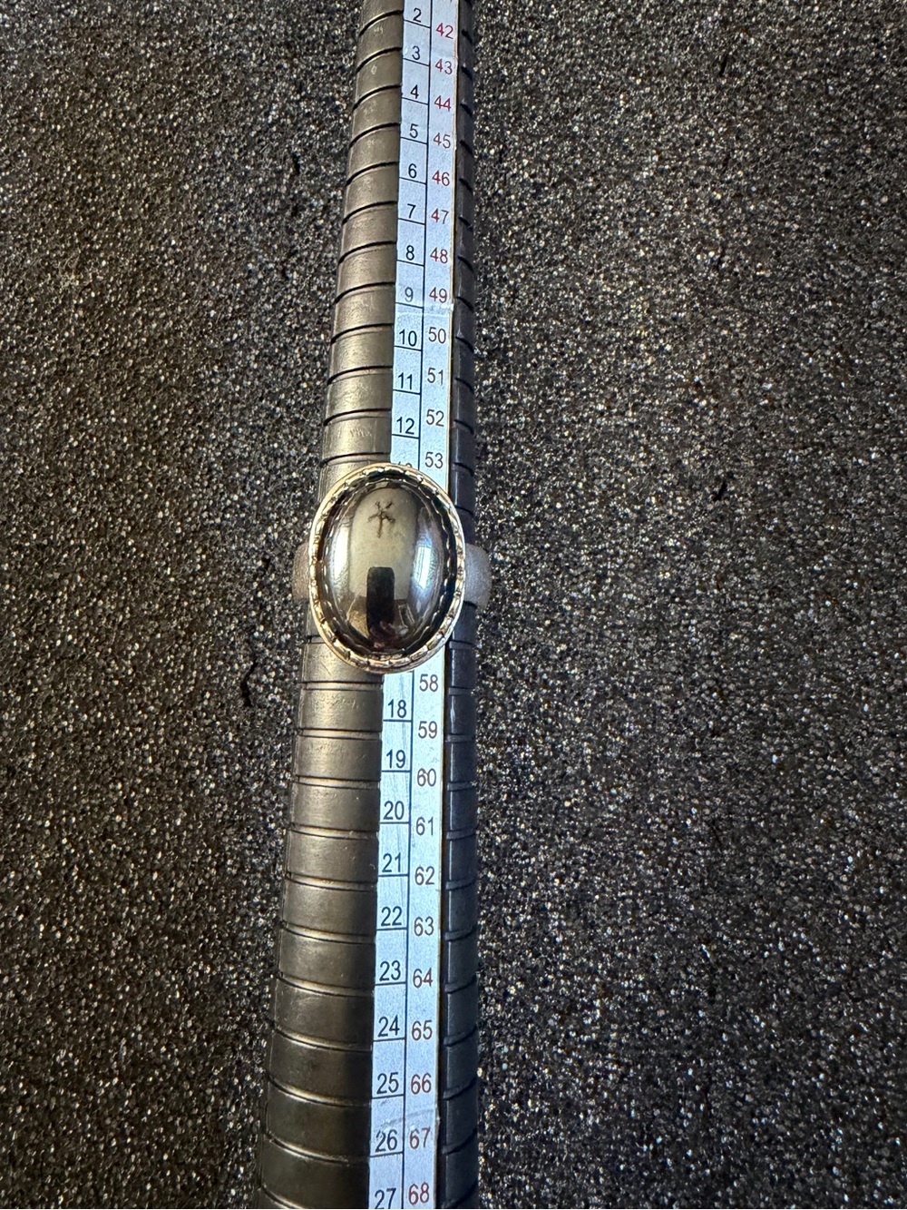 Vintage Silver Tone PD Signed Ring